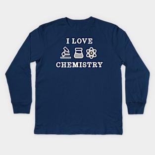 I Love Chemistry Retro Vintage Kids Long Sleeve T-Shirt